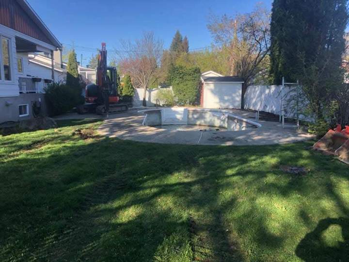 Démolition piscine creusée L'Épiphanie