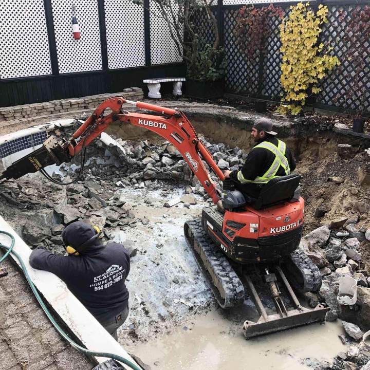 Pool demolition L'Épiphanie