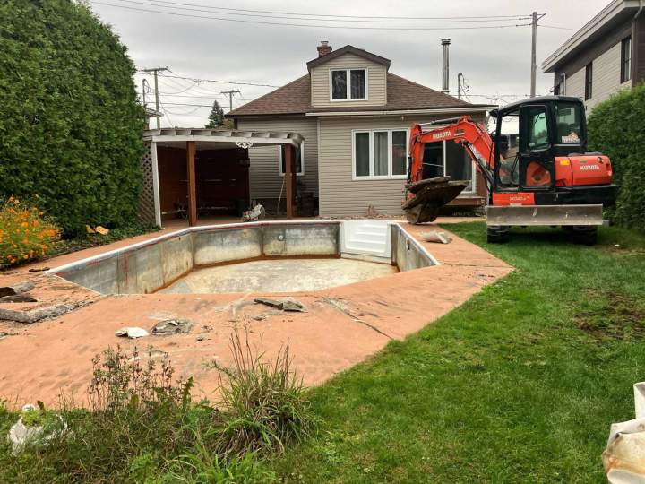 Démolition de piscine  L'Épiphanie